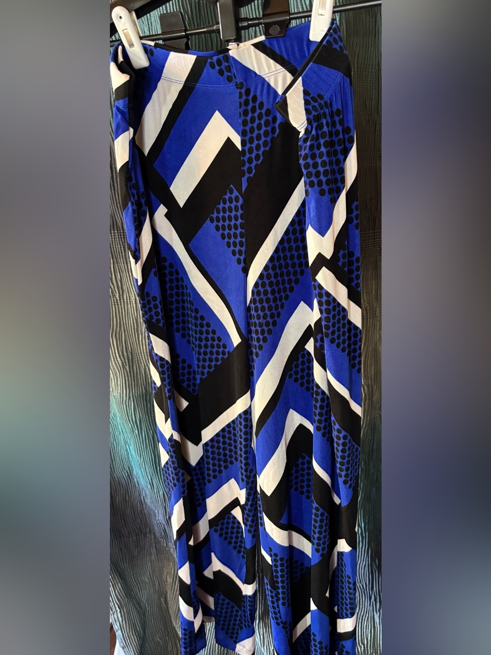 Chico’s Travelers Palazzo Pants - Blue Geometric Print - Size 3